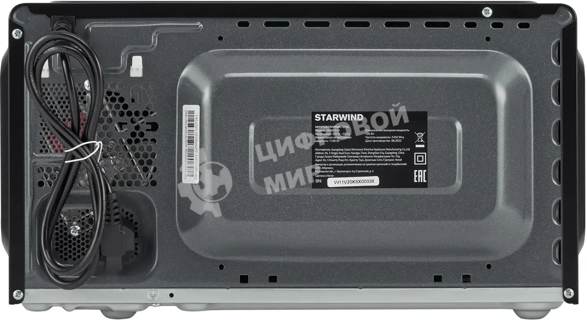 Микроволновая печь Starwind SMW4320 черный, 20 л, 700 Вт, переключатели - сенсор