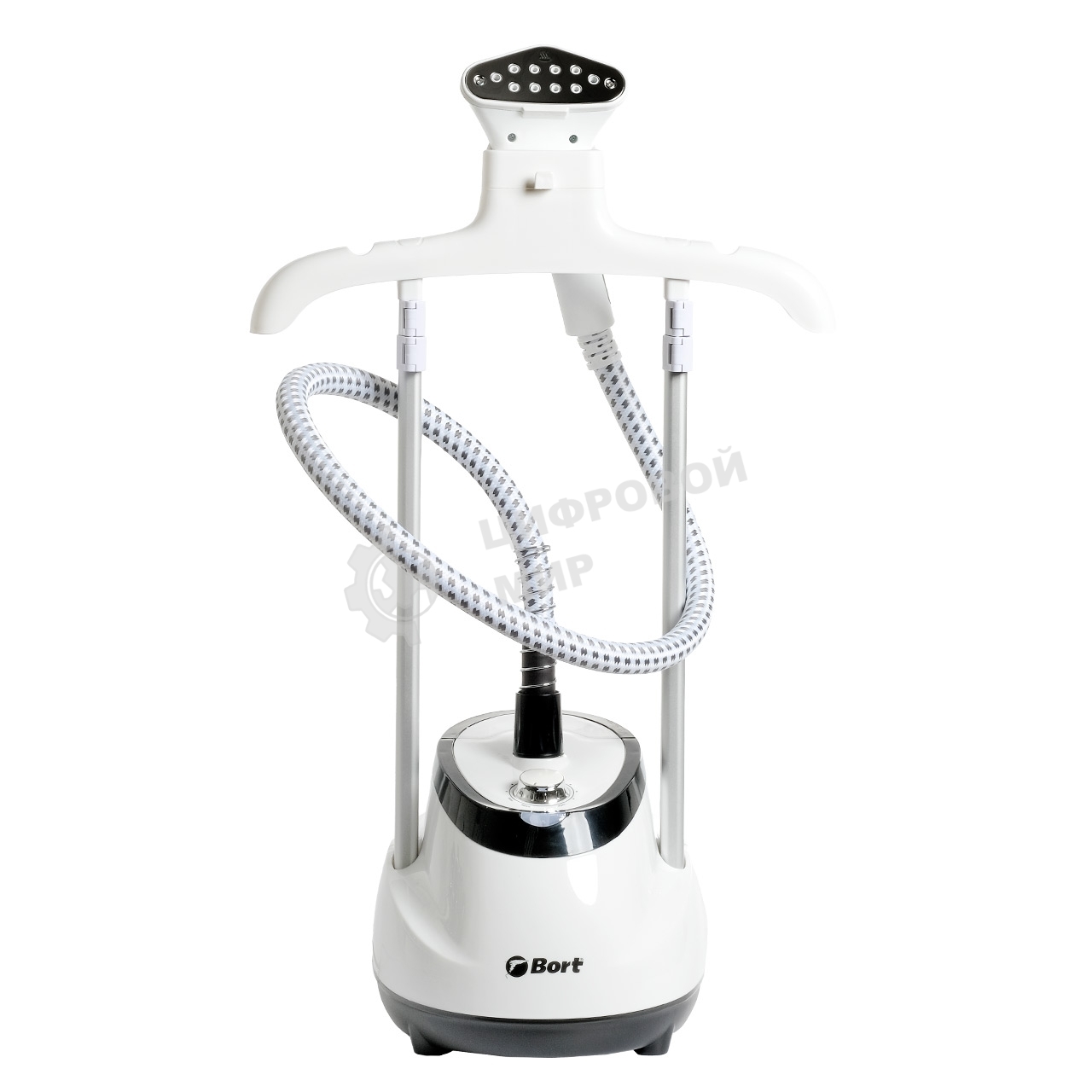 Отпариватель Bort Steam Duo белый, 1800 Вт, 32 г/мин, 1.8 л