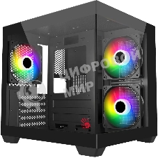 Компьютерный корпус Bloody CC-121 черный без БП mATX 7x120мм 1xUSB 2.0 1xUSB 3.0 audio
