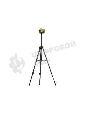 Лазерный уровень мультипризменный Denzel DLV-360-3T, 30 м, зеленый луч, Li-Ion 2,4 Aч, штатив