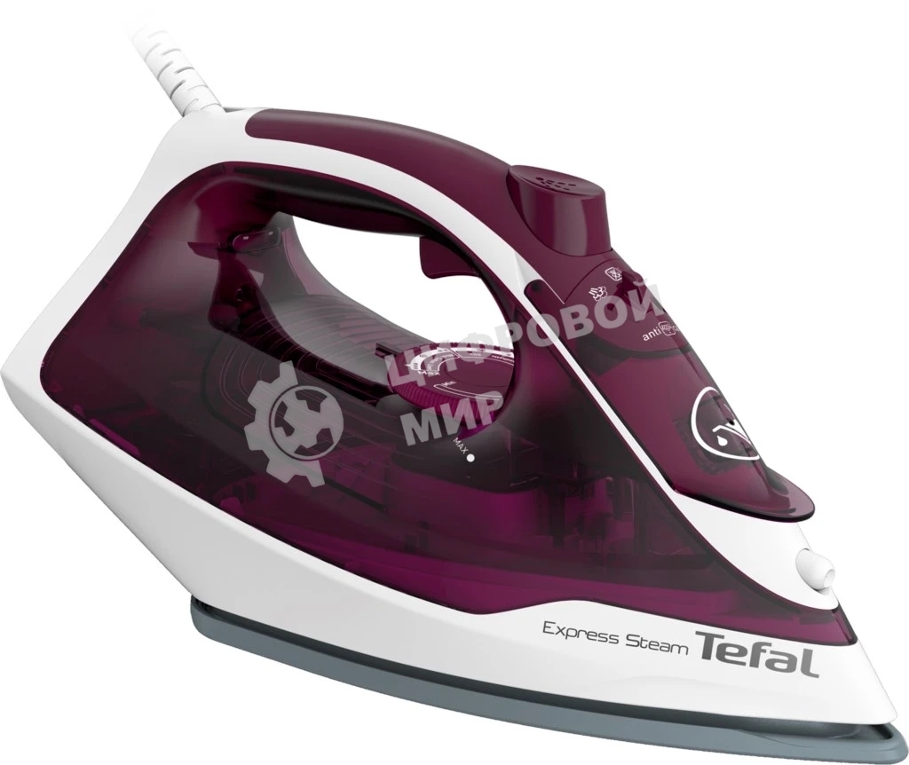 Утюг Tefal FV2835E0 фиолетовый/белый, 2400 Вт, 35 г/мин, 160 г/мин, 270 мл
