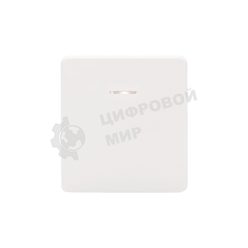 Выключатель Kranz ROUND 1 кл проходной (переключатель) с подсветкой 10А с/у перламутр