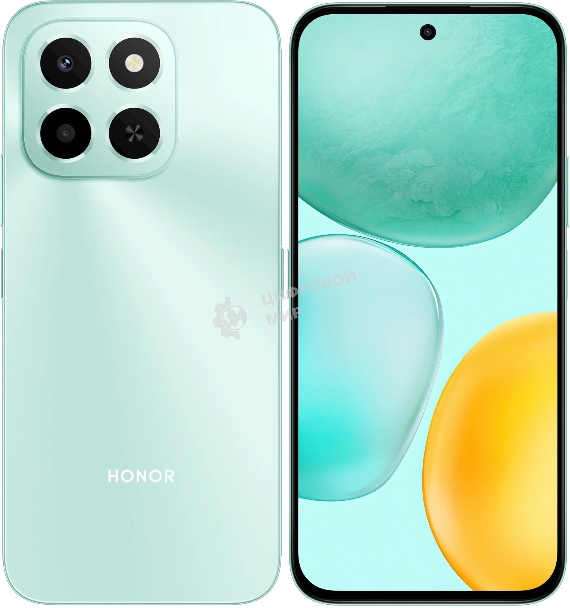 Смартфон HONOR X6c 6/128Gb, CYAN (зеленый, цвета морской волны, океанический голубой)