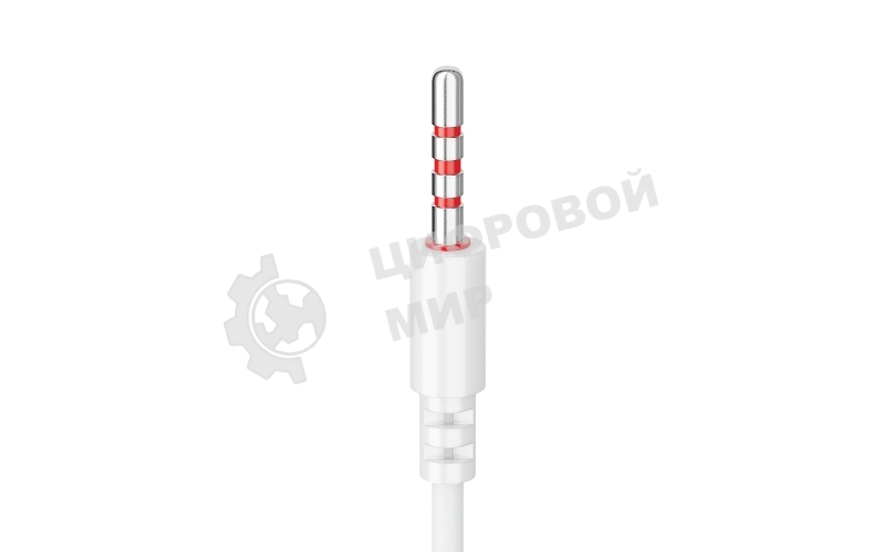 Наушники-гарнитура OLMIO Fly 3.5мм, белые, с микрофоном и кнопкой ответа