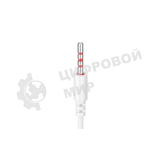 Наушники-гарнитура OLMIO Fly 3.5мм, белые, с микрофоном и кнопкой ответа