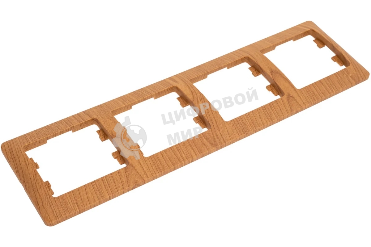 Рамка 4-м Glossa горизонт. дер. дуб SchE GSL000504