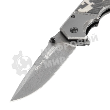 Нож складной Denzel, многоцелевой, системы Liner-Lock, с накладкой G10 на эргономичной рукоятке 79209