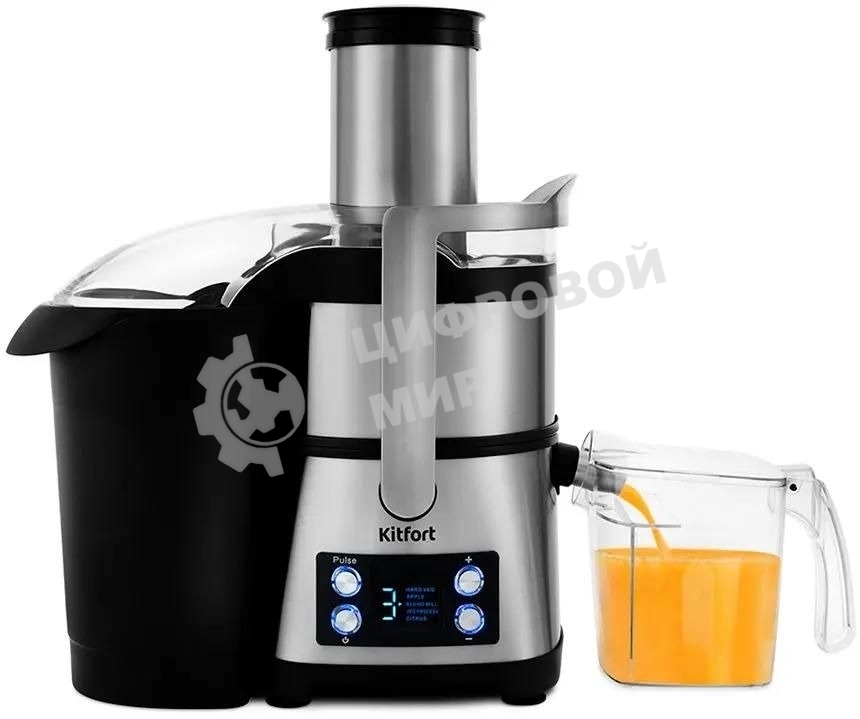 Кухонный комбайн Kitfort KT-1395 800Вт серебристый/черный