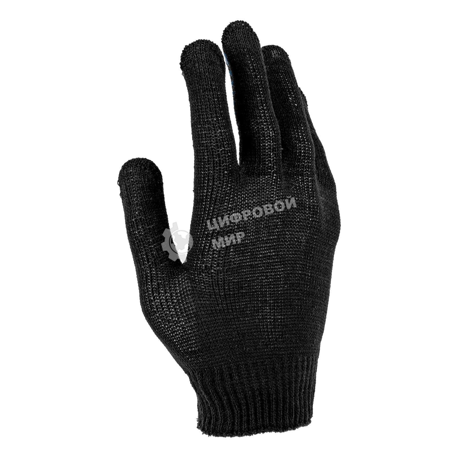 Перчатки трикотажные Сибртех х/б, 200 пар, ПВХ точка, 4 нити, 10 класс