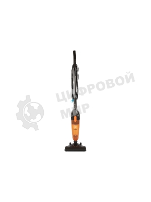 Пылесос вертикальный Endever SkyClean VC-277 темно-серый/оранжевый, питание от сети, 130 Вт, уборка сухая, пылесборник 1.2 л