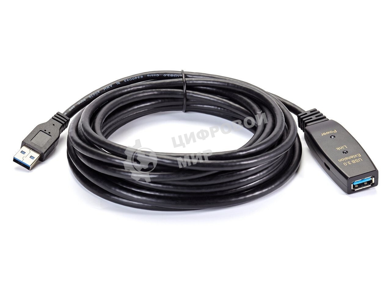 Кабель-адаптер USB3.0-repeater Aopen, удлинительный активный Am-->Af 5м QUST/qust ACU827A-5M