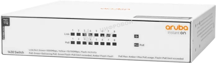 Коммутатор HPE Aruba Instant On 1430 8G Class4 PoE 64W Switch Switch