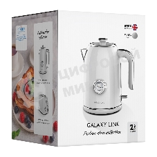 Чайник электрический Galaxy Line GL 0352, сливочный зефир, металл, 2200 Вт, 1.7 л