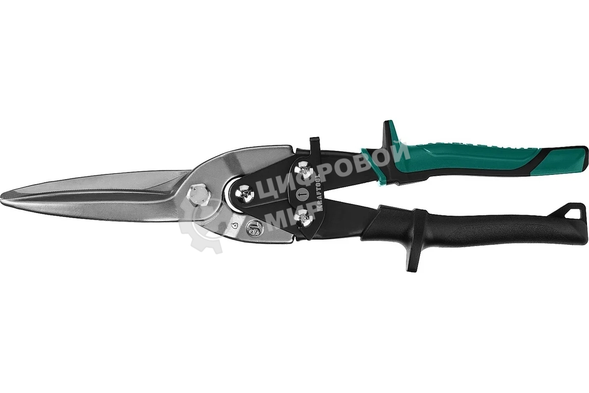 Ножницы по металлу KRAFTOOL Alligatorпрямые удлиненные, Cr-Mo, 290 мм