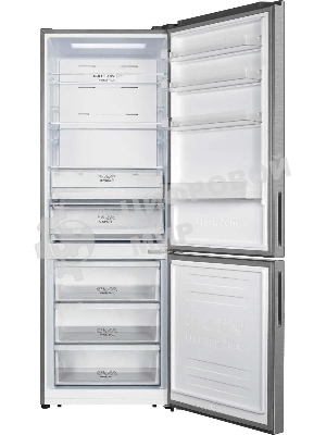 Холодильник Gorenje NRK720EAXL4 серый двухкамерный 347/109л морозилка снизу, No Frost