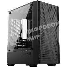 Компьютерный корпус Оклик OCC-MN307 черный без БП mATX 8x120мм 2xUSB 2.0 1xUSB 3.0 audio bott PSU