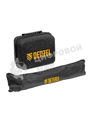 Лазерный уровень мультипризменный Denzel DLV-360-3T, 30 м, зеленый луч, Li-Ion 2,4 Aч, штатив