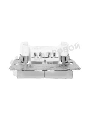 Механизм выключателя EKF UP1-SWA-20 Эпика двухклавишный, алюминий