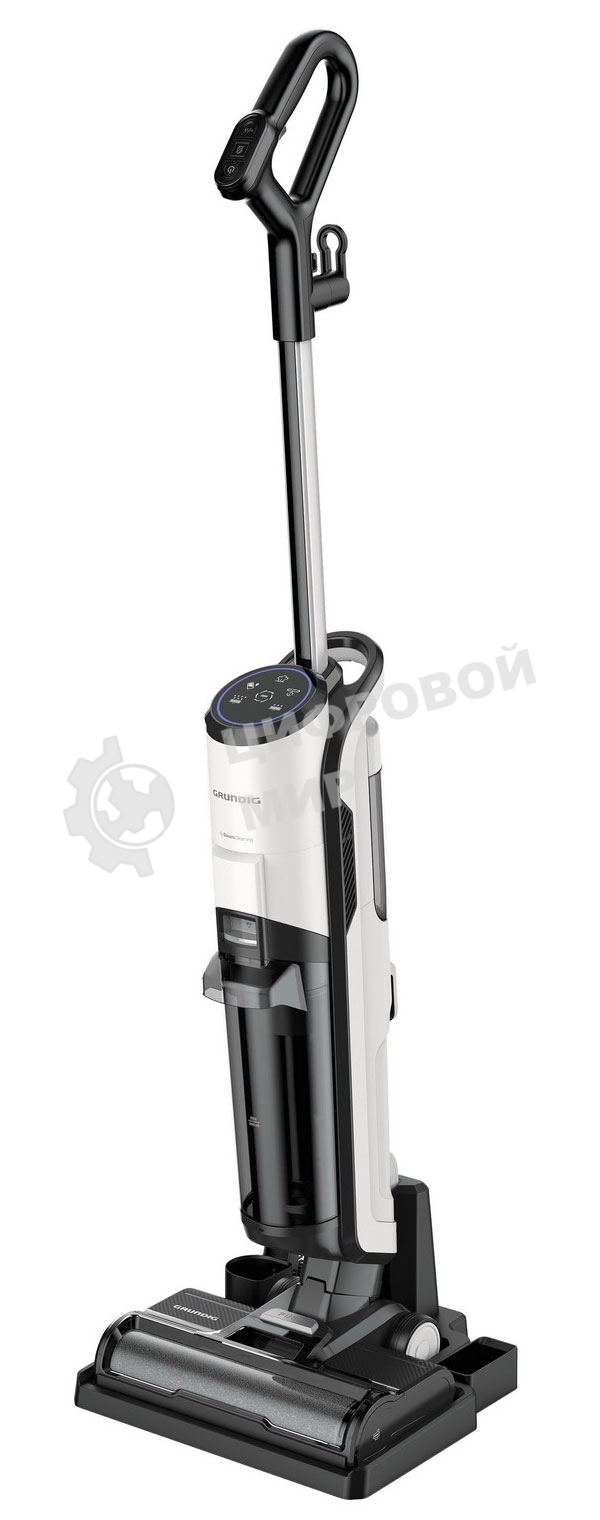 Пылесос вертикальный моющий Grundig VCW 6270 белый/черный, питание от сети, 1800 Вт, уборка суxая/влажная, пылесборник 0.48 л