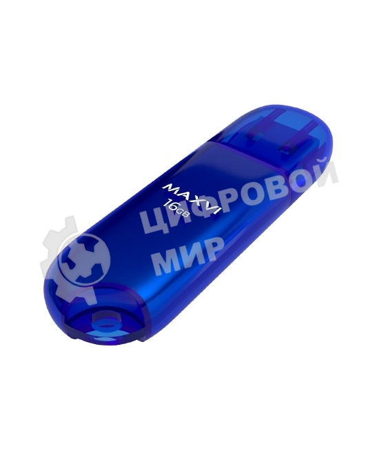 Флешка USB Maxvi P1 (FD16GBUSB20C10P1 blue), 16Gb, USB 2.0, R/W 12/5, синий
