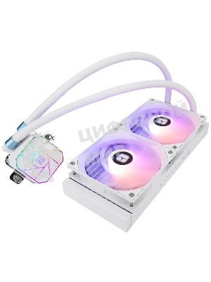 Водяное охлаждение для процессора Thermalright Aqua Elite 240 White ARGB V3 (240мм, White, ARGB/ Fans: 2x120мм, 66.17CFM, 25.6dBA, 1500RPM/ Pump height 53mm, 23dBA, 3300RPM, Rad thickness 27mm/ S: 1200, 1700, 1851, 2011, 2066, 115X, AM4, AM5)