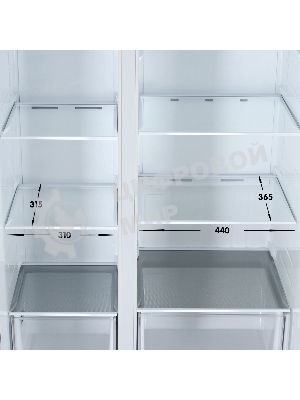 Холодильник LG GC-B257KMHW серебристый двухкамерный 422/206 л., морозилка сбоку, No Frost, Side by Side