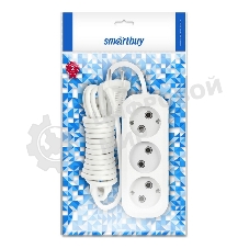 Удлинитель бытовой Smartbuy (SBE-10-3-07-N) 3 гнз х 7,0 м (10А/2.2 кВт, ПВС 2х1.0)