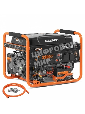 Генератор DAEWOO GDA 3500 DFE бак 18л быстрый запуск бензиновый + газ