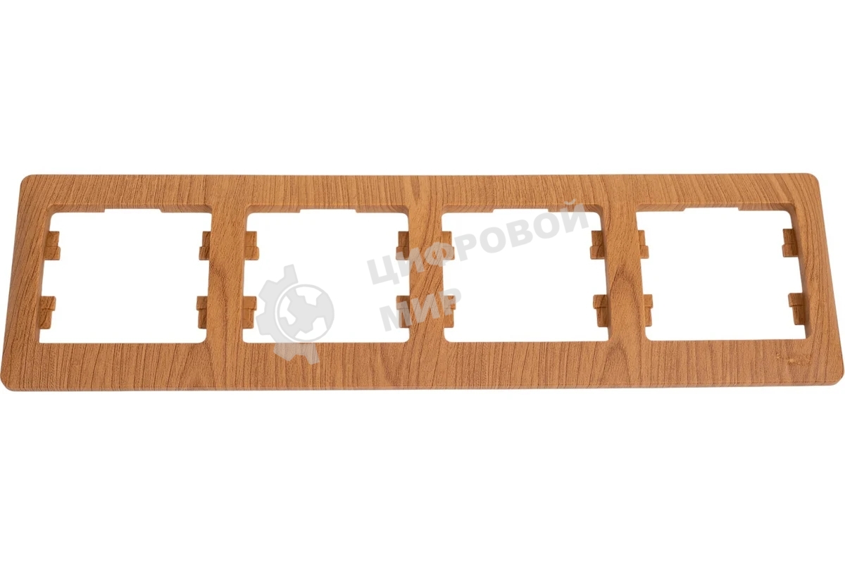 Рамка 4-м Glossa горизонт. дер. дуб SchE GSL000504