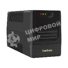 Источник бесперебойного питания ExeGate Power NB-400.LED.AVR.2SH (400VA/240W, LED, AVR, 2*Schuko, батарея 12V 4.5Ah, черный)
