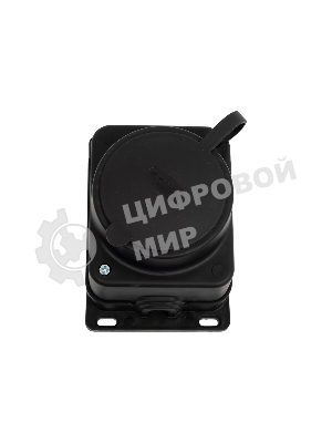 Колодка MultiSet 1х розетка 2К+З 16А/250В IP44 каучуковая черн. SE MST4003BK