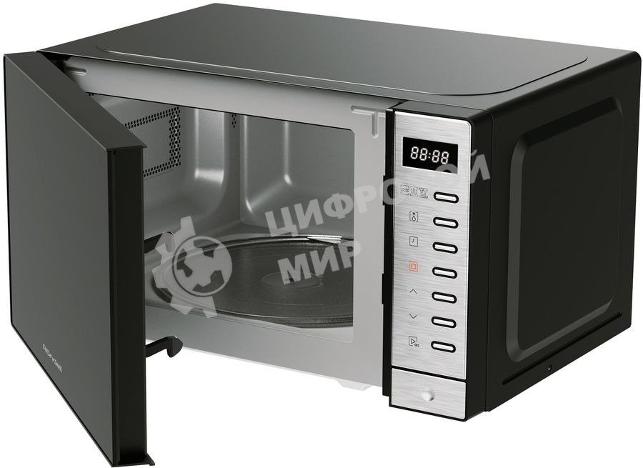 Микроволновая печь Rondell RDE-MW203 черный/серебристый, 20 л, 700 Вт, переключатели - кнопки