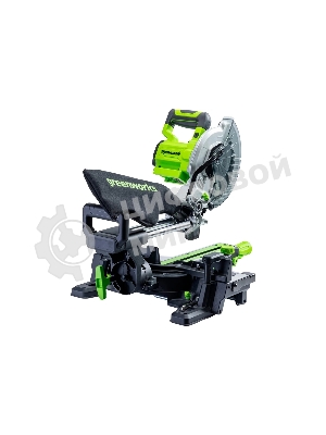 Торцовочная пила Greenworks GD24MS216 24V, бесщеточная, с протяжкой, без АКБ и ЗУ [1501707]