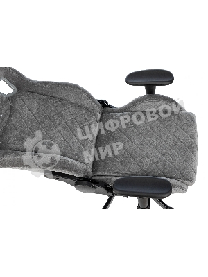 Кресло Knight Outrider серый, ткань, 120 кг, механизм качания