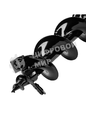 Шнек для грунта Denzel ER-100, диаметр 100 мм, длина 800 мм, соединение 20 мм, съемный нож