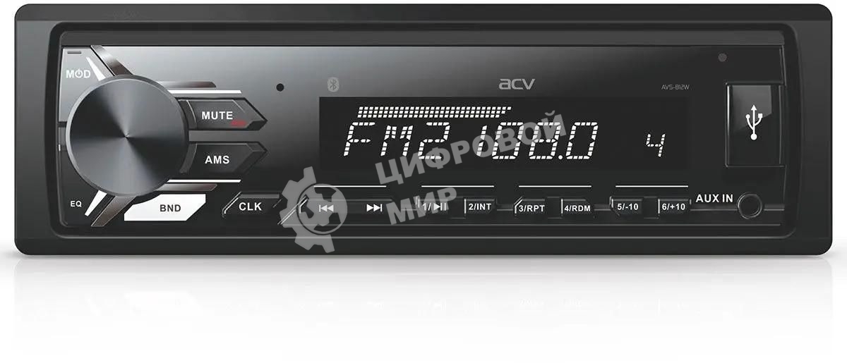Автомагнитола ACV AVS-812BA, 1 DIN, Bluetooth, USB Type-A, AUX