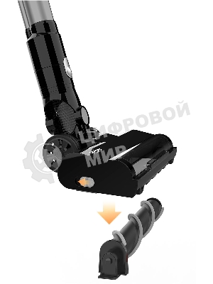 Пылесос вертикальный Haier HVC-D250 черный, питание от аккумулятора, 250 Вт, уборка сухая, пылесборник 0.8 л