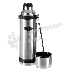 Термос Biostal NG-1800-1 1.8 л, универс, нерж., ручка, рем. для переноски, крышка-чашка и доп. пласт. чашка (в уп. 12 шт)