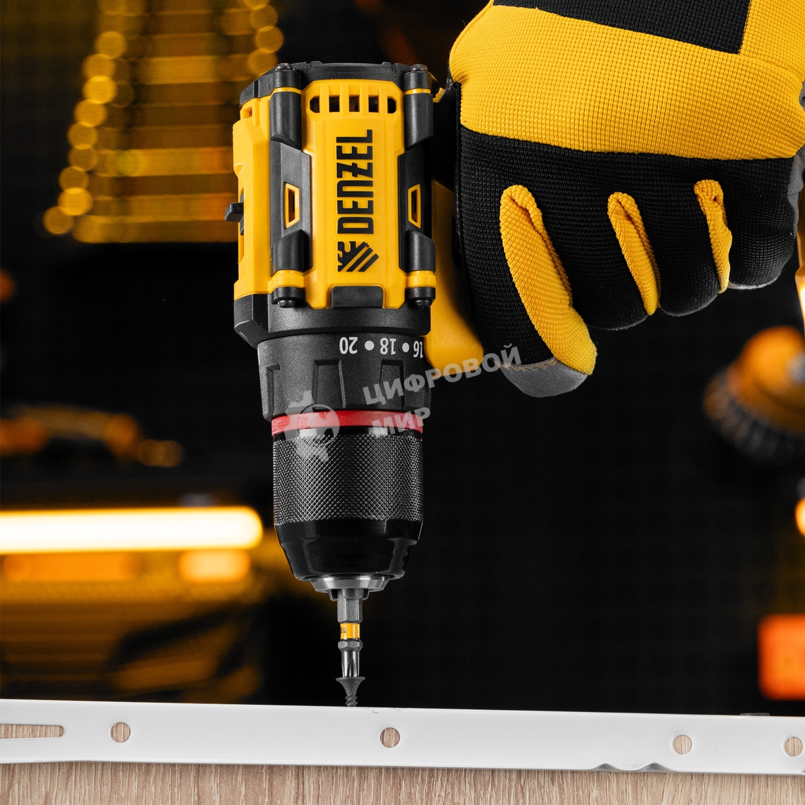 Дрель-шуруповерт Denzel CDH-BL-20, Аккумуляторная, 20В, 2 АКБ, Кейс