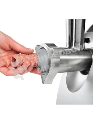 Мясорубка электрическая Bosch MFW68640 черный, 2200 Вт, 4.3 кг/мин, реверс, металлический лоток, насадки - 5