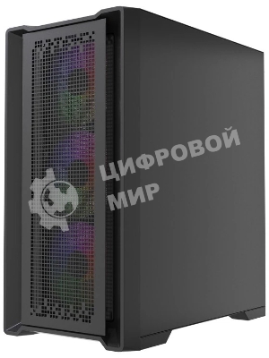 Корпус PowerCase ByteFlow Micro Black LE, Micro-Tower, чёрный