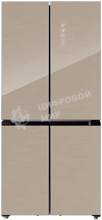 Холодильник LEX LCD450GlGID золотистый трехкамерный 288/129л морозилка снизу, No Frost, Side-by-Side