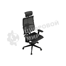 Кресло руководителя эргономичное Метта Yoga Spine Black Edition черный сиденье черный сетка с подголов. крестов.5-луч. металл хром