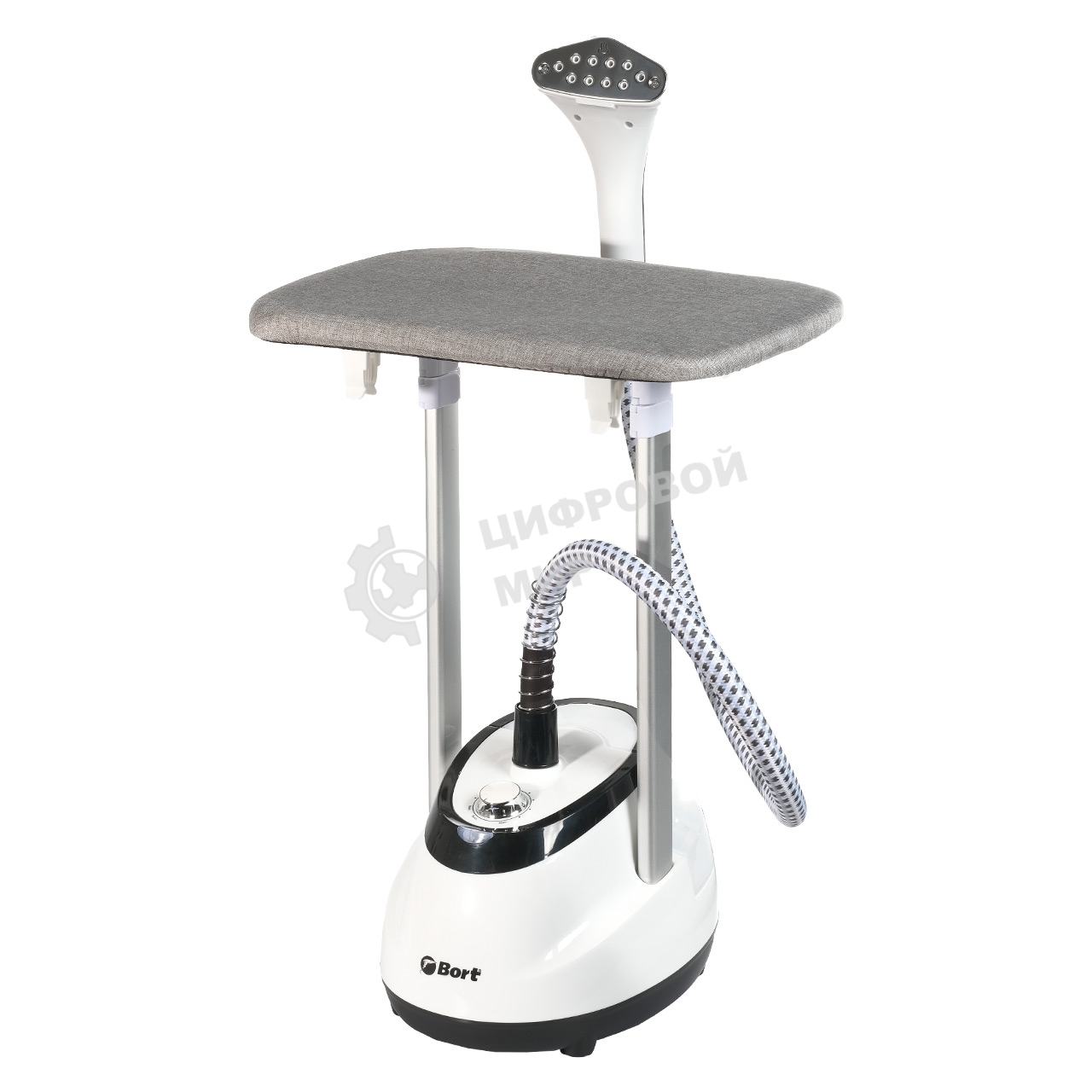 Отпариватель Bort Steam Duo белый, 1800 Вт, 32 г/мин, 1.8 л