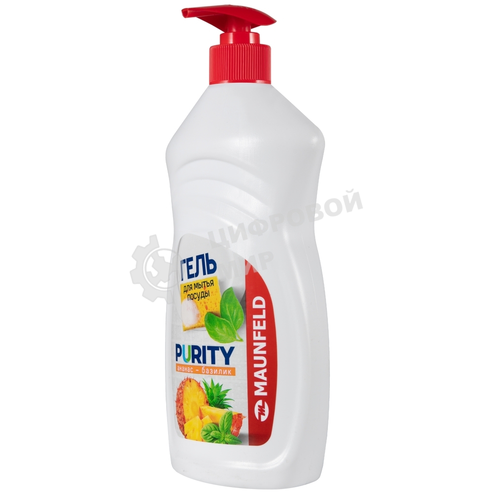 Гель для мытья посуды Maunfeld Purity Ананас и базилик 450 г MDL450PD (дозатор)