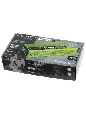 Автомобильный инвертор (преобразователь) постоянного тока 12В в переменный ток 220В, модель QUMO QAI-904-2000 (Inv 004), максимальная выходная мощность 2000Вт