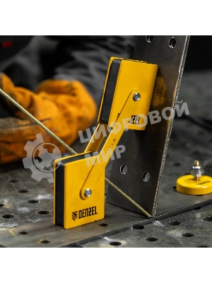 Фиксатор магнитный шарнирный Denzel для сварочных работ усилие 2x50 LB