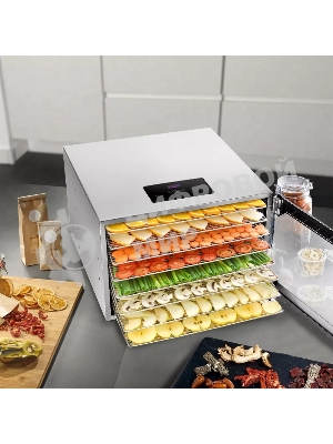 Сушилка для овощей и фруктов Kitfort КТ-1922 8под. 800Вт нержавеющая сталь