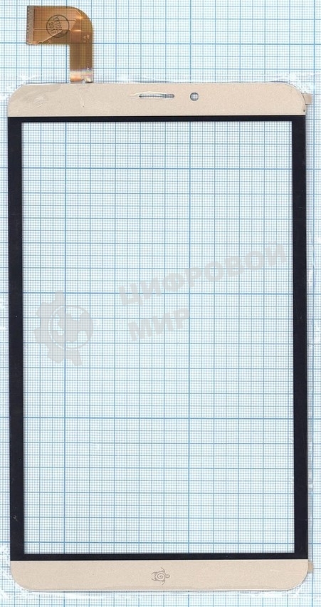 Сенсорное стекло (тачскрин) RP-451A-8.0-FPC-A2, золотое