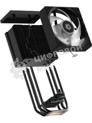 Кулер Cooler ID-Cooling SE-904-XT ARGb BLACK LGA1851/1700/1200/115X/AM5/AM4 (TDP 180W, PWM, 4 тепл.трубки прямого контакта, FAN 100мм, Addressable RGb LED) RET